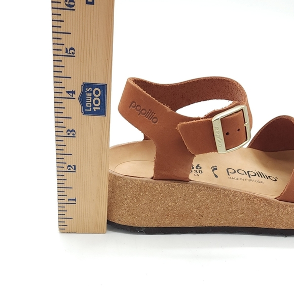 Birkenstock Papillio Glenda Brown Nubuck Leather Ankle Strap Sandals Size 5 - Picture 10 of 10